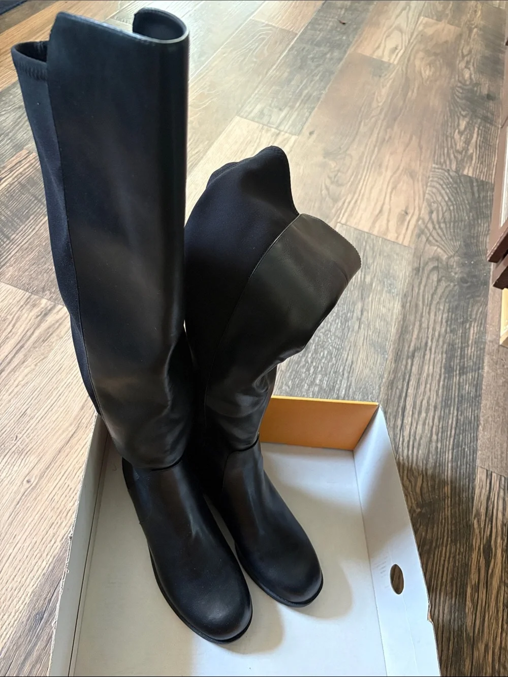 Unisa Black Over-the-Knee Leather Boots